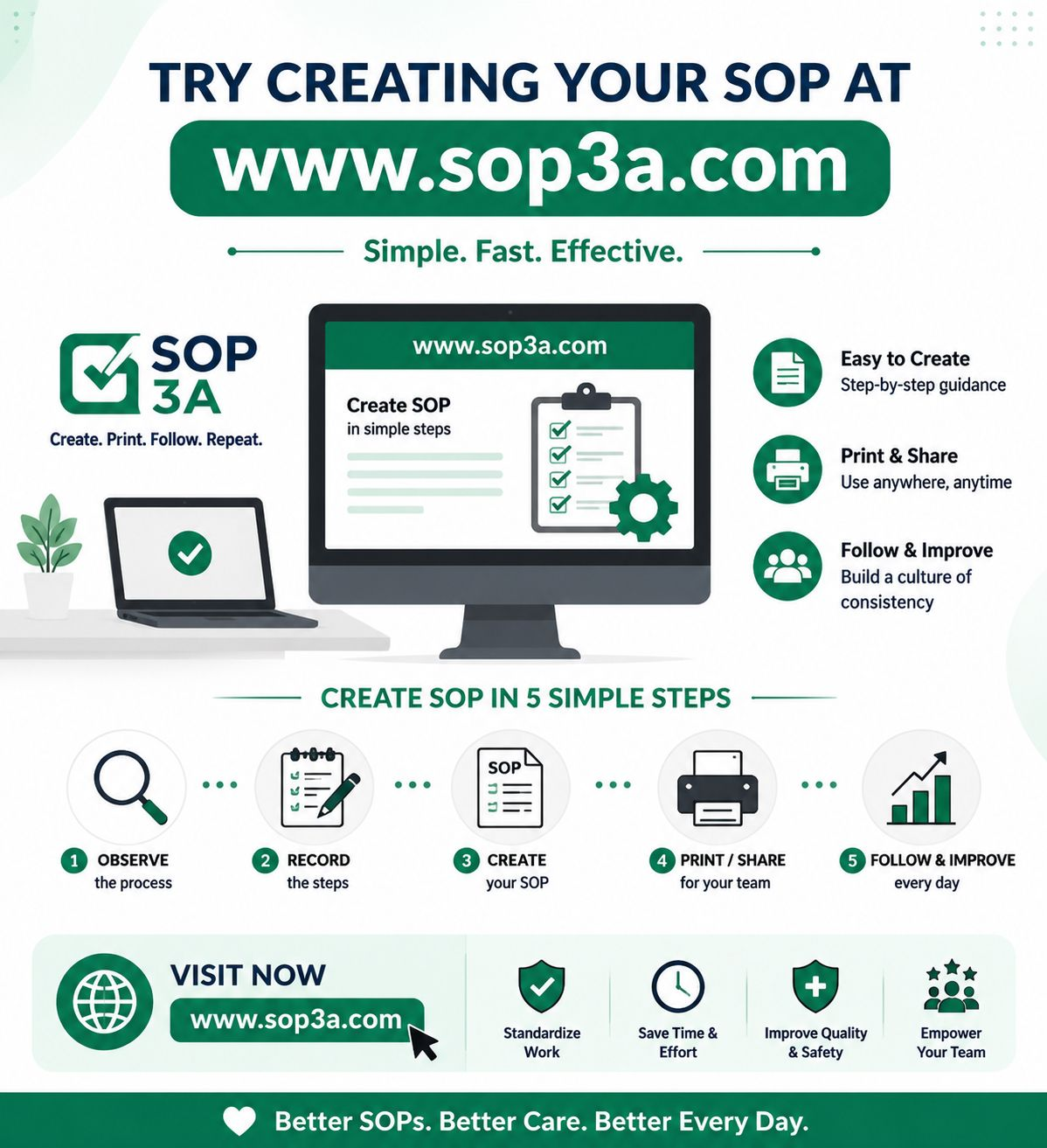 Try creating your SOP at www.sop3a.com - Simple, Fast, Effective